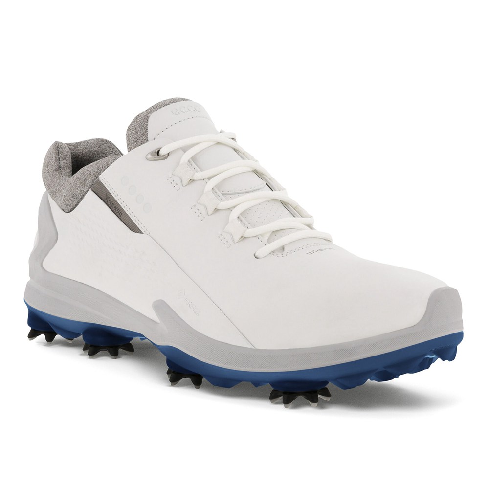 ECCO Mens Golf Shoes White - Biom G3 Cleated - INO-745309